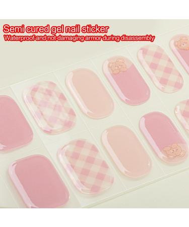 Semi Cured Gel Nail Strips Long Lasting Gel Nail Stickers Waterproof Nail Wraps UV Nail Polsih Stickers for Women Nail Art Decals Nail Accessories Bsg0259 - Buy Online on GoSupps.com