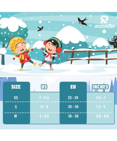 Rioroo Merino Wool Ski Socks for Kids | Unisex Thermal Winter Socks - Thick Reinforced Anti-Slip Calf Design in Green & Gray - Buy Online on GoSupps.com