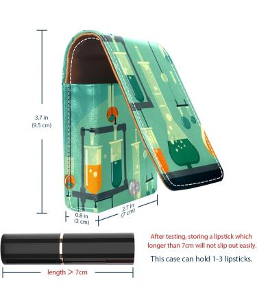 Shop Mini Leather Lipstick Organizer with Mirror - Cartoon Chemistry A229v4fpuq | International Shipping Available - Buy Online on GoSupps.com