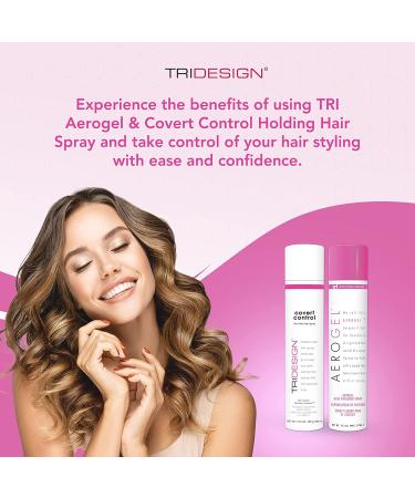 TRI Design Covert Control Strong Hold Hairspray for Women & Men - 2 Pack of 10.5 oz Hair Sprays - Buy Online on GoSupps.com