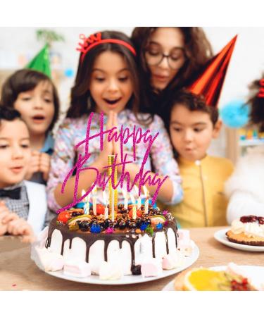10Pcs Happy Birthday Cupcake Toppers rose red Glitter with Happy Birthday Letter Cake Topper Decoration for Birthday rose red Theme Party (Rose Red) - Buy Online on GoSupps.com