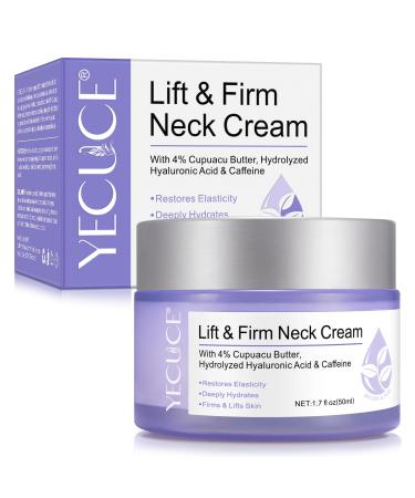 Neck Firming Cream Firming Tightening Lifting Neck Cream Nourishing & Hydrating Skin Cream Suitable for Neck Face Jaw Chin Throat Chest Firm and Elastic Skin Cream For Women Men Adults 50ML