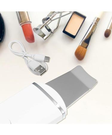 VOCOSTE Facial Scrubber Spatula Blackhead Remover - Skin Scraper Tool for Deep Cleansing | Water Mist Technology | White Gold - Buy Online on GoSupps.com