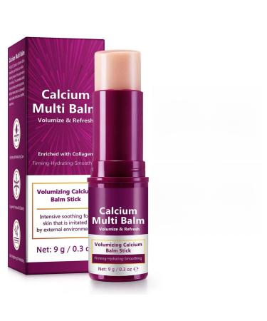 Calcium Multi Balm Stick for Anti-Wrinkles/Aging/Sagging Hydating & Lifting Korean-SkinCare Multi Balm Enriched with Calcium & Collagen for Lip Eyes Neck Face | 9g Floral 0.32 Ounce (Pack of 1)