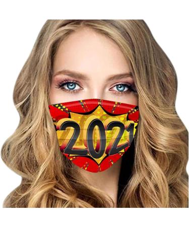 50PCS Disposable Face_Masks 2021 Happy New Year Face_Mask Printed Facial Decorations 3-Layer Safety Face_Masks Unisex Adult Outdoor Face Madks Maks Covering - Buy Online on GoSupps.com