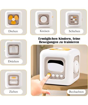 Shop Dawris Montessori Toy: Motor Cube Baby Toy with Switch Fan Mirror & Buttons - Perfect for 1-Year-Olds - International Shipping Available! - Buy Online on GoSupps.com