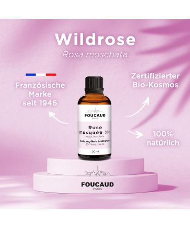 Foucaud Wild Rose Vegetable Oil 50ml | 100% Natural & Bio | Smoothing & Anti-Spots | French Brand Since 1946 | International Shipping - Buy Online on GoSupps.com