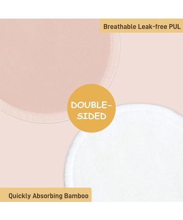 Langsprit Leak-Proof Reusable Bamboo Nursing Pads (14 Pack)  Super Absorbent Washable Breast Pads with Laundry Bag (Original  Round) Round Original - Buy Online on GoSupps.com