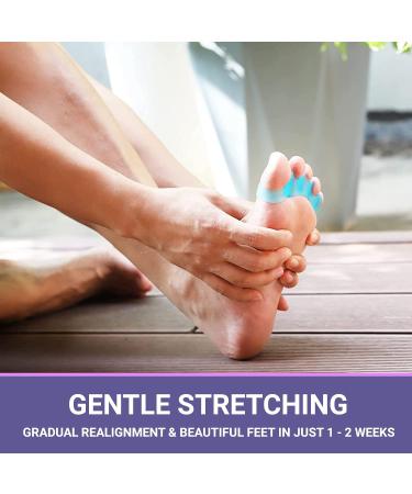 Gel Silicone Toe Separators & Stretchers for Bunion & Hammer Toe Pain Relief - 2 Pairs for Yoga, Running & Sports Activities - Buy Online on GoSupps.com
