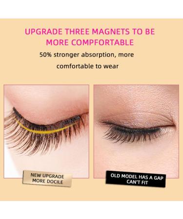 SHEBEEDO Magnetic Lashes With Applicator Magnetic Natural Lashes False Eyelashes Without Eyeliner Self Adhesive Strip Lashes For Woman Reusable Eyelashes Wispy Easy To Install And Disassemble (U06) - Buy Online on GoSupps.com