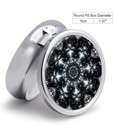 Portable 3 Compartment Pill Box - Glowing Heart Design | Travel Medicine Organizer for Purse & Pocket - Buy Online on GoSupps.com