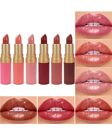 G n rique Lipstick Makeup Set Moisturizing Lip Gloss Stick - Waterproof Moisturizing Tint for Everyday Makeup - For Young Girls Evenings and Weddings