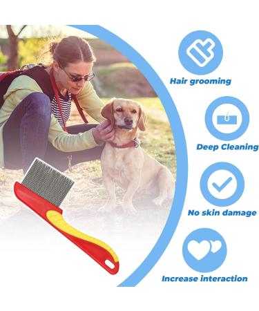 Flea Comb for Dogs and Cats - Stainless Steel Fine Long Teeth Flea Catcher - Tick Removal Tool and Lice Remover - Red Color - 6PCS - Buy Online on GoSupps.com