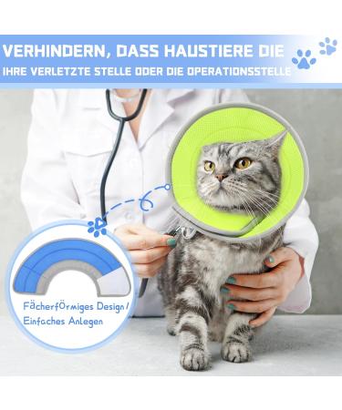 Supet Halskrause Cat Adjustable Collar - Post-Surgery Recovery Cone for Cats & Small Dogs - Buy Online on GoSupps.com