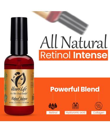 Uzuri Life Retinol Intense: Anti-Wrinkle & Anti-Aging Treatment for Fine Lines - Overnight Skincare - Buy Online on GoSupps.com
