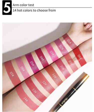 ChaneeHann 2-in-1 Lipstick & Liner Set - Matte Double Head Lipstick & Liner in 09 Pink Beige | Waterproof & Long-Lasting Lip Liner Pencil - Buy Online on GoSupps.com