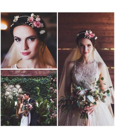 4-Piece U-Shaped Rose Hair Needles & French Side Combs - Bridal Hair Clips & Accessories for Brides and Girls - Buy Online on GoSupps.com