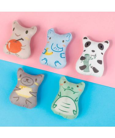 Dorakitten Catnip Toys for Indoor Cats - 5PCS Plush Chew Toys for Teething and Interactive Play | Catnip Filled Kitten Toy with Soft Material and Animal Shapes - Buy Online on GoSupps.com