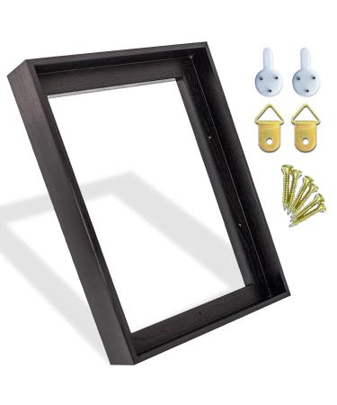 Sunwes Canvas Floater Frames 12x18inch 1.25inch Deep Custom Size Removable Stretched Canvas Wall Art Painting Frame Decor(Black) 12 in x 18 in Black
