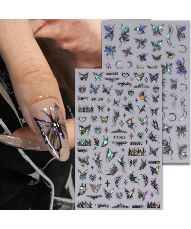 Buy BSBTBZ Butterfly 3D Self-Adhesive Nail Art Stickers | Shiny Glitter Decals for Women & Girls | Waterproof Glossy Finish | Perfect for Home & Salon Use - International Shipping Available - Buy Online on GoSupps.com