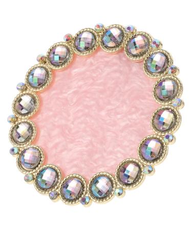 BATHVEVE Nail Art Mixing Palette Resin Nail Art Palette with Crystal Gem Edge Nail Polish Mixing Plate Nail Art Display Board Nail Painting Palette