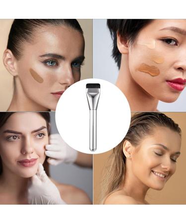 Flat Makeup Brush Foundation Brush Synthetic Bristle Brush with Sleek Black Design Travel-Friendly Design Face Blending Brush for Friend Girlfriend and Wife - Buy Online on GoSupps.com