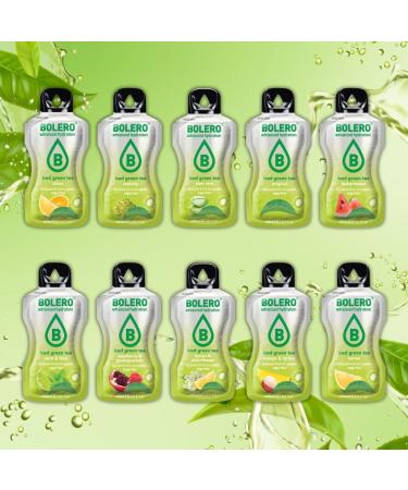 Bolero TH VERT GLAC FRAMBOISE & GRENADE 24x3g | Poudre pour boisson sans sucre dulcor e la st via + vitamine C | convient aux enfants aux sportifs et aux diab tiques | sans gluten - Buy Online on GoSupps.com
