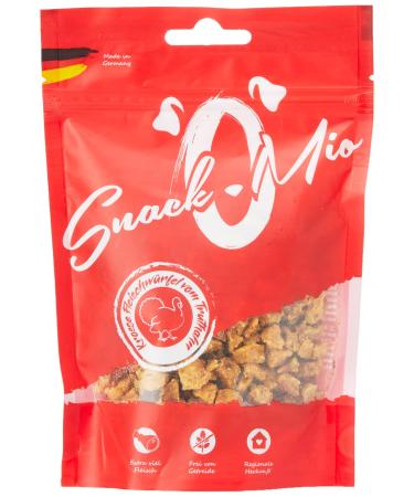 Snackomio - Premium dog snack - juicy meat cubes from the turkey grain -free 1 Pack (1 x 125g) turkey meat cock 125 g (1 Pack)