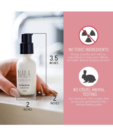 Naila Naturals Anti Aging Eye Cream - Organic Eye Firming & Wrinkle Cream for Dark Circles, Puffiness, and Bags - Made in USA - Buy Online on GoSupps.com