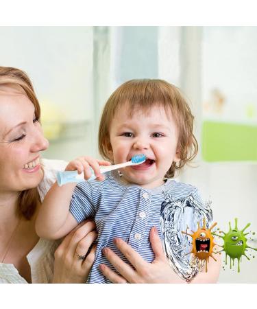 4 Cartoon Raccoon Children's Toothbrushes - Soft Bristle Suction Cup Sensitive Gums - Fun & Durable Dental Care - Buy Online on GoSupps.com