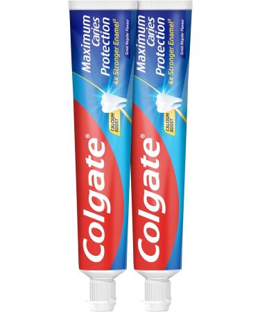 Colgate Toothpaste with Active Fluoride & Liquid Calcium - Mint Flavor - 150ml (2 Pack) - International Shipping Available - Buy Online on GoSupps.com