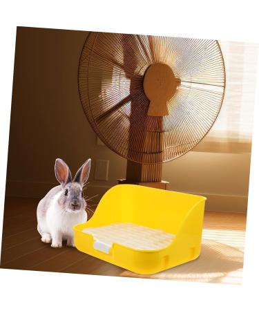 TOGEVAL Box Rabbit Toilet Small Pet Toilet Bunny Potty Pet Training Corner Pet Pee Toilet Pet Supply Bunny Toilet Little Pig Pee Toilet Pet Potty Pet Litter Tray Rabbit Potty 28.5X23.5X15.5CM Yellow - Buy Online on GoSupps.com