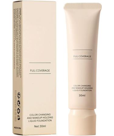 Color Changing Foundation, Changing Foundation for Mature Skin, Full Coverage Concealer Foundation, Moisturizing Foundation, Waterproof and Lightweight, Long Lasting