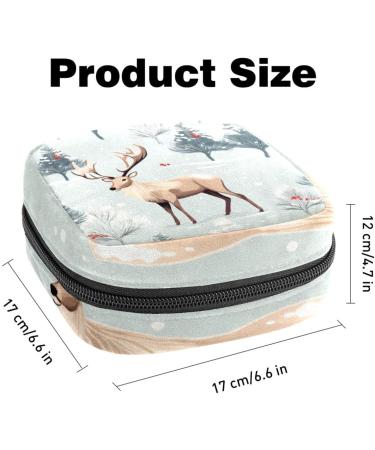 Muoooum Women's Bands Storage Bags - Portable Menstrual Cup First Period & Bandages for Teen Girls & Women - Christmas Forest Design - Buy Online on GoSupps.com