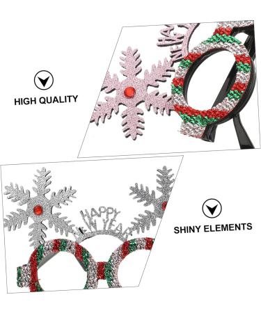 HOMSFOU 2 Pcs New Year Decoration Glasses Christmas Party Sunglasses Xmas Party Favors 2022 Novelty Eyewear Xmas Snowflake Eyeglass Snowflake Eyewear Plastic Cosplay Accessories Child - Buy Online on GoSupps.com