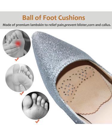 Premium Lambskin High Heel Pads - Prevent Slipping and Reduce Pain with Extra Soft Metatarsal Pads - 3 Pairs - Buy Online on GoSupps.com