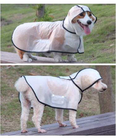 Lazyspace Waterproof Dog Rain Coat - Transparent Pet Rain Jacket for Small & Medium Dogs - Lightweight & Stylish M White - Buy Online on GoSupps.com