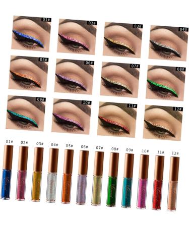 Angoily 2pcs Eyeliner Pencil Glitter Eye Shadow Eyeliner Liquid Pen Liquid Eyeliner Glitter Powder Miss 1 count (Pack of 1) 10x2pcs - Buy Online on GoSupps.com