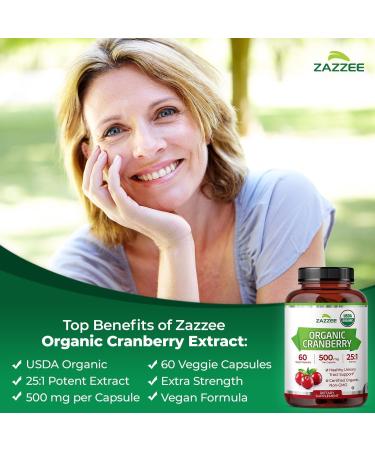 Zazzee Urinary Tract Cleanse Bundle | Fast Acting Probiotic Cranberry D Mannose Powder Plus USDA Organic Cranberry Extract Capsules for Women | Non-GMO Vegan & ISO Lab Tested - Buy Online on GoSupps.com
