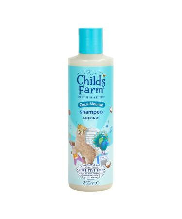 Childs Farm Coco-Nourish Shampoo Gently Cleanse Dry and Curly Hair Tear Free Coconut Kids 250ml
