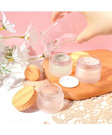 30ml Frosted Glass Cosmetic Containers with Leakproof Lids - 4 Pack - Ideal for DIY Makeup, Lip Scrub, Lotions, and Eye Creams - Buy Online on GoSupps.com