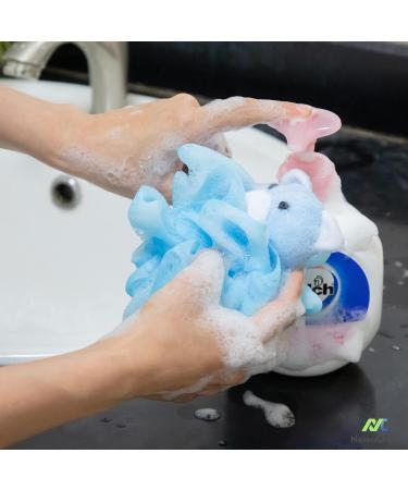 NaienCraft 8 Pack Cartoon Bath Pouf Puff Mesh Sponges with Shower Gloves - Fun Stuffed Animal Loofah Shower Bouquet Set - Buy Online on GoSupps.com