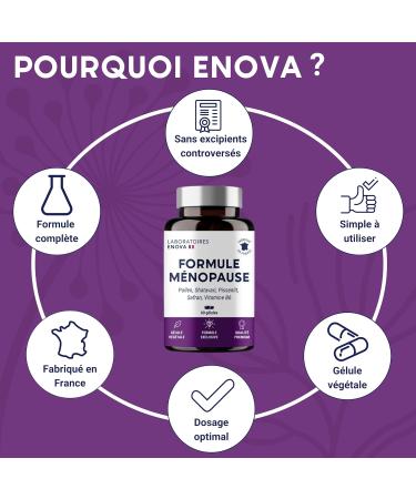 MENOPAUSE FORMULA | Hot Flashes Fatigue and Emotional Balance | Pollen Shatavari Dandelion Saffron and Vitamin B6 | 60 Capsules | Made in France - Buy Online on GoSupps.com