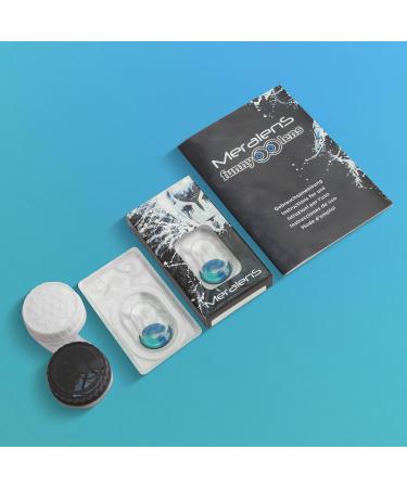 Meralens Anime Arc 3 Blue Crazy Fun Colored Contact Lenses Annual No Prescription Free Container Perfect for Carnival Halloween & Cosplay 2023 - Buy Online on GoSupps.com