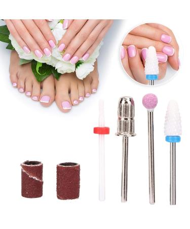 4-Piece Tungsten Steel Nail Drill Set | Nail Art Grinding Heads with Storage Box for Dead Skin Removal & Polishing - Buy Online on GoSupps.com