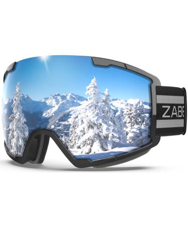Zabert Skiblille for women men adult glasses wearer anti-fitting UV protection anti-slip headband-for children from 10 years #11. Schwarz mirrored silver - Buy Online on GoSupps.com
