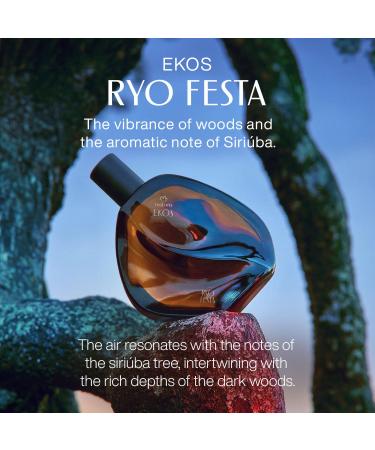 natura Ekos Ryos Festa Woodsy Aromatic Unisex Fragrance 75ml - Insipired by The Amazonian Rivers - Notes of Sage Pomelo Jasmine Sambac Vetiver & Musk Aquatic Wood - Buy Online on GoSupps.com