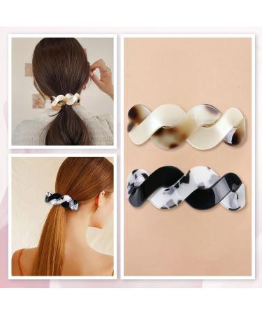 Shop Kotkiddy Large Retro Hair Clips for Women | French Vintage Automatic Hair Barrettes for Thick Hair 2 Pieces - Buy Online on GoSupps.com