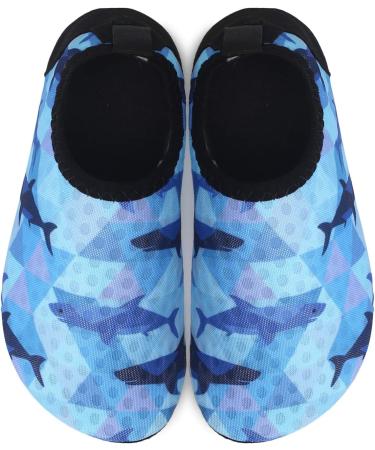 JIASUQI Kids Water Shoes Quick Dry Aqua Socks for Beach Swimming - Blue Whale (8.5/9 UK Child) - Buy Online on GoSupps.com