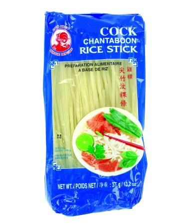 Cock Rice Pasta / Vermicelli / Rice Noodles 3mm Wide - Chantaboon - Cock Brand - 375g - Free Delivery France (Pack of 10 bags)